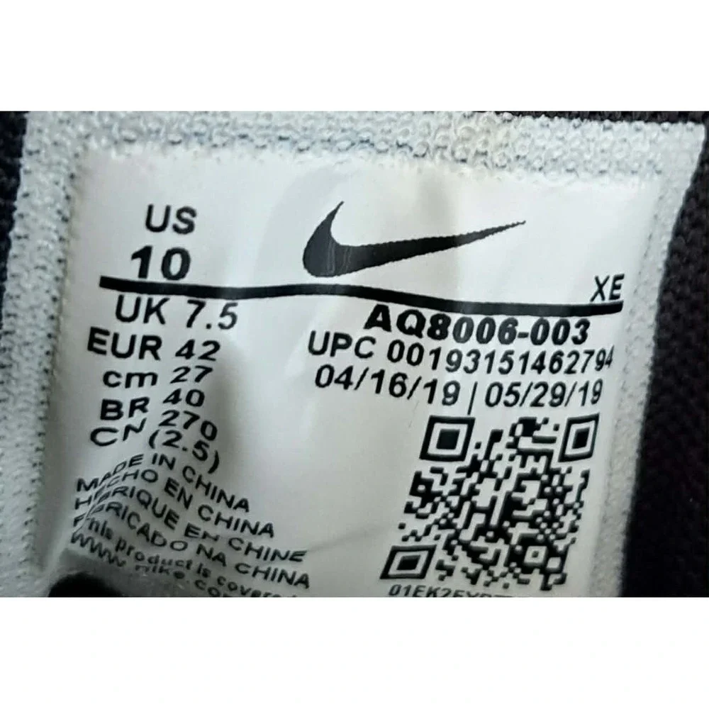 Nike Air Max Pegasus 36 Shield Shoes Womens Size 10 Black Running AQ8006-003